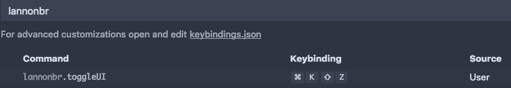 Toggle UI keybinding Toggle UI keybinding