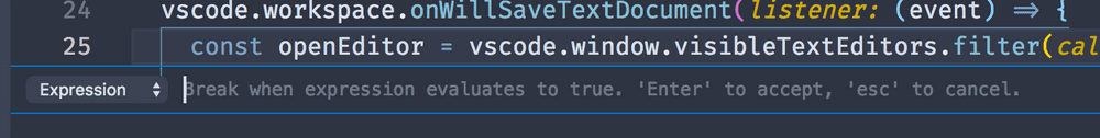 Conditional Breakpoint Conditional Breakpoint